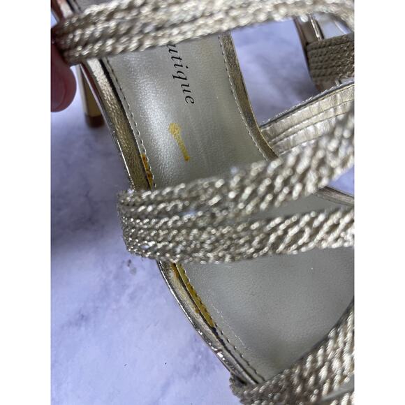 Adrianna Papell Boutique, Size 10M, Gold Cage Heels, Rope Strappy Open Toe *Read - Picture 11 of 14
